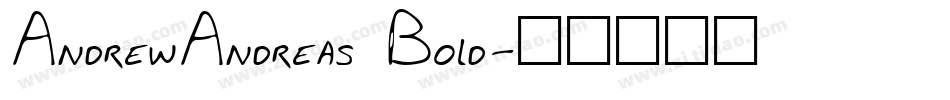 AndrewAndreas Bold字体转换